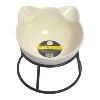 Cat Bowl with Stand (White) 