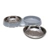 Traditional Double Cat Bowl (Grey)