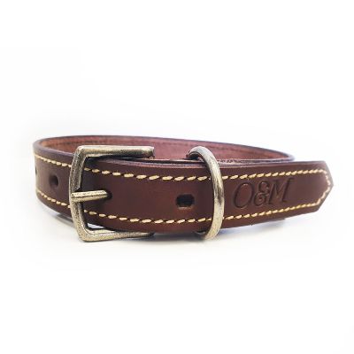 Olly &amp; Max Leather Collar- Brown